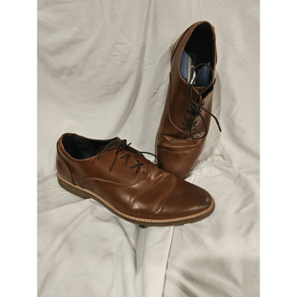 Steve Madden Ollie Brown Leather Oxford Shoe Mens Size 10